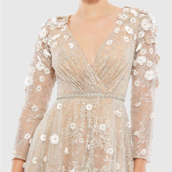 (268)❤️ BNWT MAC DUGGAL
Floral Embellished Lace A-Line Cocktail Dress #67387 - Picture 1 of 12